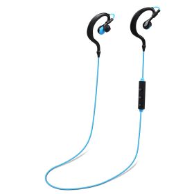 Wireless Headsets V4.1 Sport In-Ear Stereo Headphones Sweat-proof Neckband Earbuds With Mic Deep Bass HiFi Earphones For Running Hiking Travel (Option: Blue)