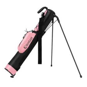 Portable Golf Carry Bag - Dual Carrying (Shoulder Strap+Top Handle), Zippered Pocket+Bottle Holder-Pink + Black (Option: defaulttitle)