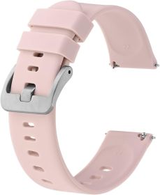 Smartwatch Accessories,Silicone Watch Bands, Slim Watch Straps With Quick Release, 22mm (Option: Pink)