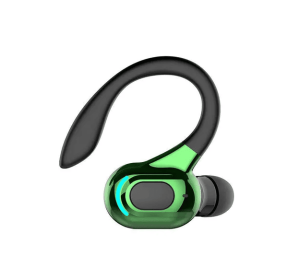 New Bluetooth 5.1 Headset Wireless Earbuds Earphones Stereo Headphones Ear Hook (Option: Green)