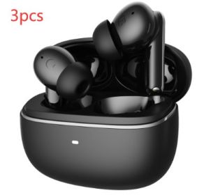Wireless Bluetooth Noise Reduction In-ear Headphones (Option: Black 3pcs-ENC Noise Cancellation)