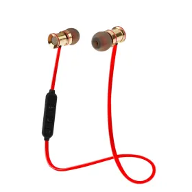 Sport Headsets Wireless V4.1 In-Ear Stereo Headphones Sweat-proof Running Earphones (Option: Red)