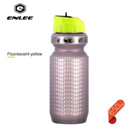 1Pc 650Ml Mountain Bicycle Cycling Water Drink Bottle Outdoor Sport Plastic Portable Kettle Water Bottle Drinkware (Color: YELLOW)
