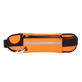 Outdoor Sports Bag Fitness Running Waist Bag Mobile Phone Storage Bag (Color: Orange)