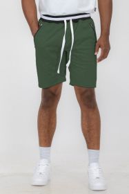Weiv Mens French Terry Sweat Short (Color: Hunter Green, size: 2XL)