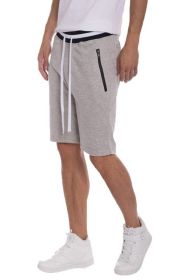 Weiv Mens French Terry Sweat Short (Color: Grey, size: 3XL)