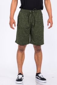 Weiv Marbled Active Running Shorts (Color: OLIVE, size: S)