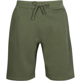 Fleece Sweat Shorts (Color: OLIVE, size: 2XL)
