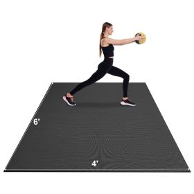 VEVOR Exercise Mat, Non Slip High Density Premium Yoga Mat, Exercise Yoga Mat for Men & Women, Fitness & Exercise Mat with Bag & Carry Strap (Length: 6 ft, Width: 4 ft)