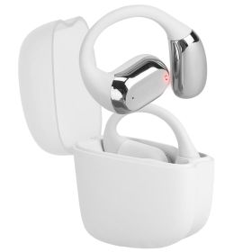 1 Set Wireless V5.4 Open Ear Earbuds With Earhook LED Display Charging Case IPX5 Waterproof 300Hrs Standby Time Touch Control Stereo Sport Headph (Option: White)