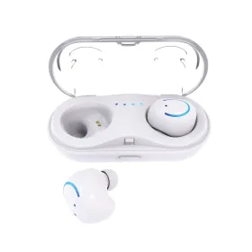 Wireless TWS Stereo Earbuds Earphones Headphone Headset (Option: White)
