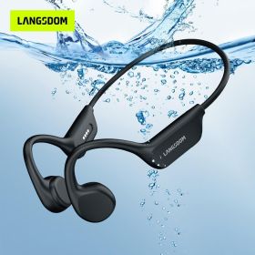IPX8 Waterproof Headphones, Swimming-specific Bluetooth Headphones, Sports Wireless Earbuds With 32G TF Card, Stereo Bone Conduction Headphones (Option: Black)